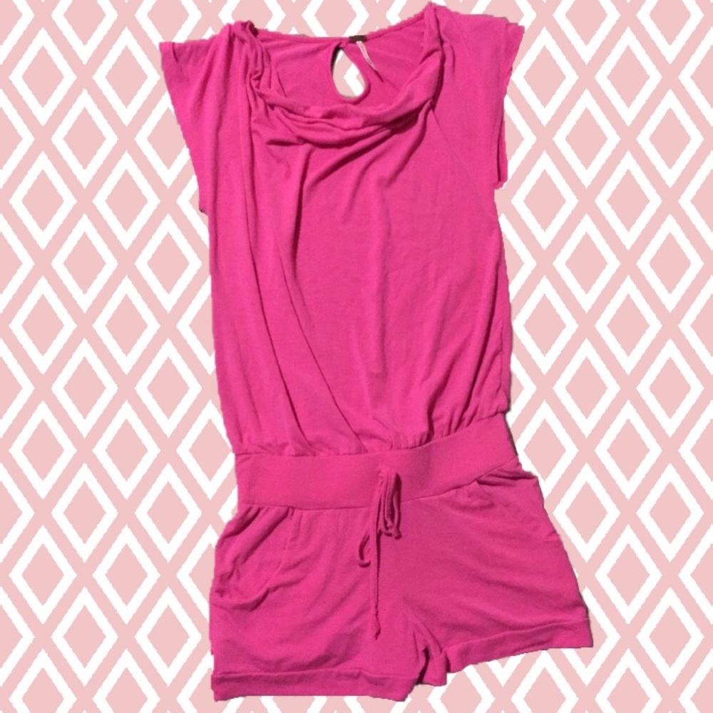 {Poof} Pink Romper with Pockets